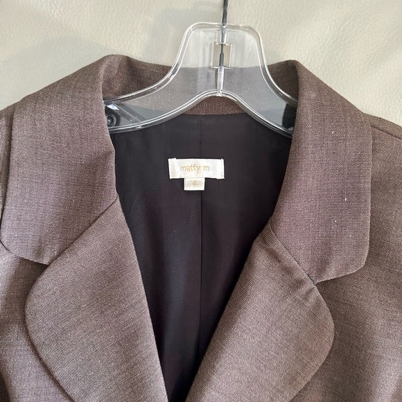 Designer Jacket in Brown & Black Lace Accent L - NWOT - Picture 2 of 11